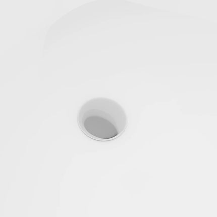 Baignoire semi îlot asymétrique finition brillante - blanche - 130 cm - DIVINA