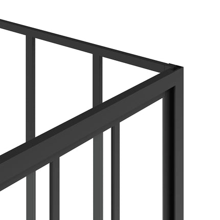 Paroi et porte de douche style industriel noir mat - 120 cm - URBANIK