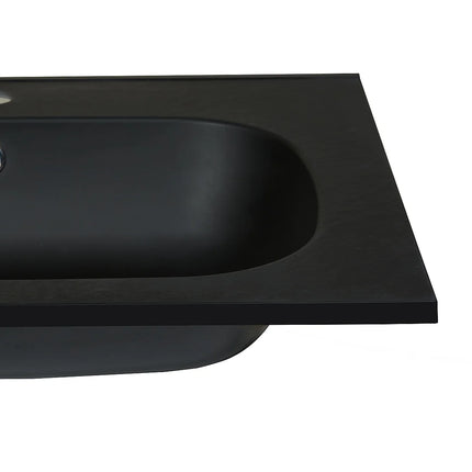 Vasque à encastrer effet pierre mat - Noir - 60 cm - OKIWA