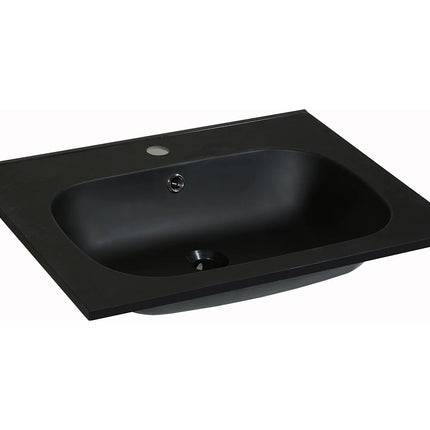 Vasque à encastrer effet pierre mat - Noir - 60 cm - OKIWA