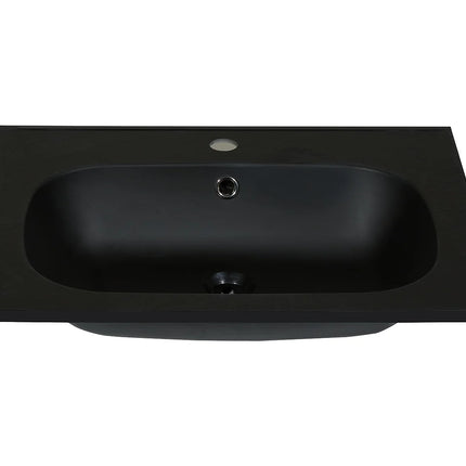Vasque à encastrer effet pierre mat - Noir - 60 cm - OKIWA