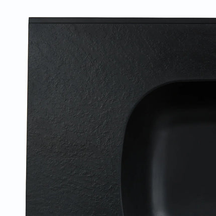 Vasque à encastrer finition mate avec vasque à encastrer - Noir mat - 80 cm - DS CONCEPT