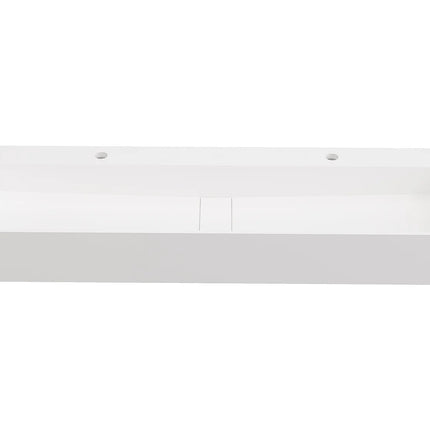 Vasque suspendue design épuré avec double vasque - Blanc - 120 cm - YAMDROK