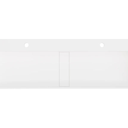Vasque suspendue design épuré avec double vasque - Blanc - 120 cm - YAMDROK