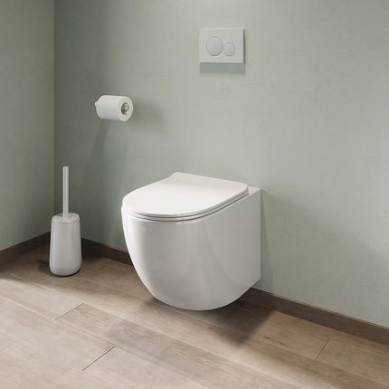 WC suspendu sans bride blanc brillant - 36 cm - Les Essentiels DS CONCEPT