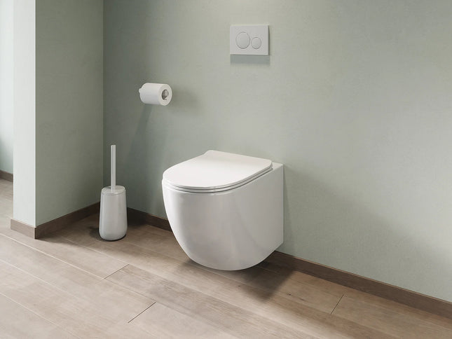WC suspendu sans bride blanc brillant - 36 cm - Les Essentiels DS CONCEPT