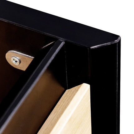 Meuble de salle de bain suspendu style industriel avec vasque à encastrer - Naturel clair et noir - 80 cm - Les éphémères