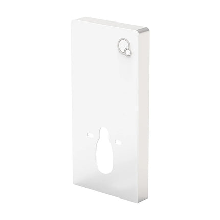 Bâti-support suspendu design en verre trempé blanc brillant - 48,3 cm - SPINOSA