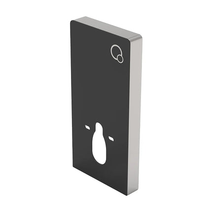 Bâti-support pour WC suspendu finition verre trempé noir brillant - 48,3 cm - SPINOSA