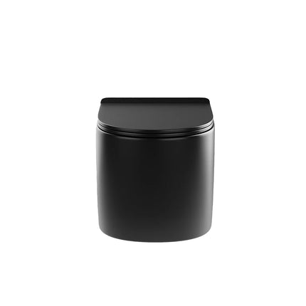 WC suspendu sans bride avec bâti-support décoratif - Noir - 36 cm - Les Essentiels