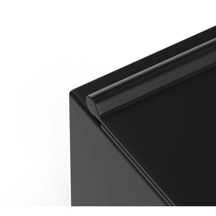WC suspendu sans bride avec bâti-support décoratif - noir - 35,5 cm - Les Essentiels CLEMONA