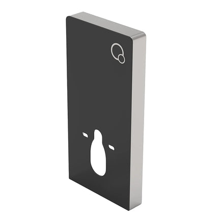 WC suspendu sans bride avec bâti-support décoratif - noir - 35,5 cm - Les Essentiels CLEMONA