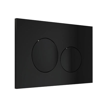 WC suspendu sans bride noir mat avec bâti-support et plaque double touche - 35,5 cm - Les Essentiels DS CONCEPT