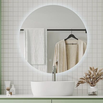 Miroir ovale LED anti-buée - Transparent - 90 cm - Les Astucieux