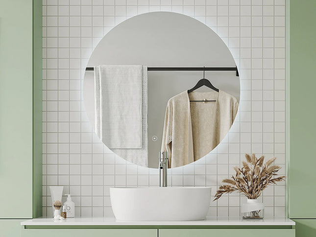 Miroir ovale LED anti-buée - Transparent - 90 cm - Les Astucieux