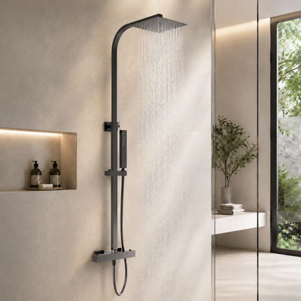 Douche pluie avec mitigeur thermostatique - Chrome - Calea