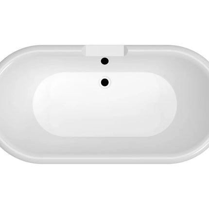 Baignoire îlot ovale finition mate - Gris mat - 73,5 cm - CAVASO