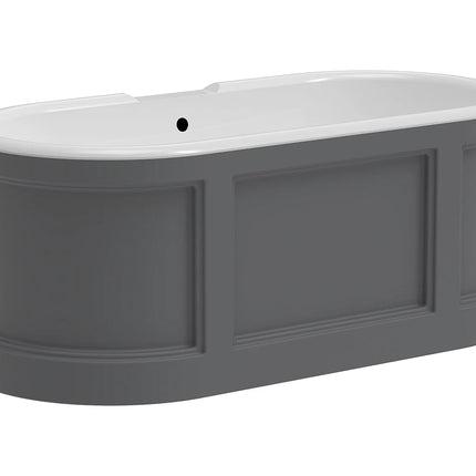 Baignoire îlot ovale finition mate - Gris mat - 73,5 cm - CAVASO