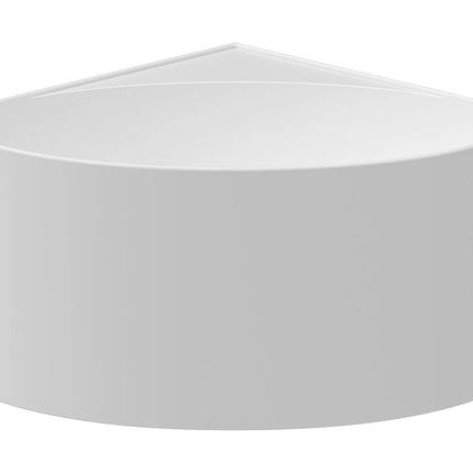 Baignoire d'angle quart de cercle avec bonde clic-clac - Blanc mat - 100 cm - MARTA