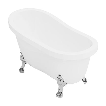 Baignoire ovale à poser finition brillante - Blanche - 145 cm - NISOS II