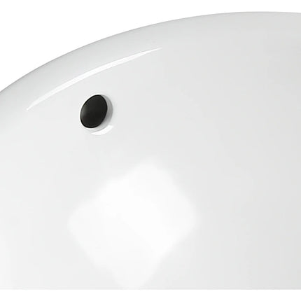 Vasque de salle de bain brillante avec vasque à encastrer - Blanc - 46 cm - Les Essentiels