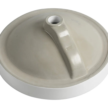 Vasque de salle de bain brillante avec vasque à encastrer - Blanc - 46 cm - Les Essentiels
