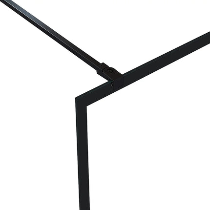 Paroi de douche à l'italienne style industriel finition sérigraphiée - noir mat - 140 cm - INAYA II