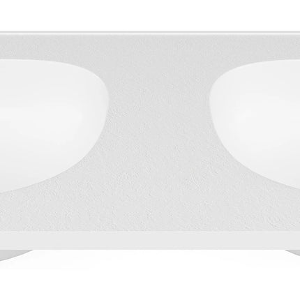 Vasque encastrable double vasque finition mate - Blanc - 120 cm - DS CONCEPT