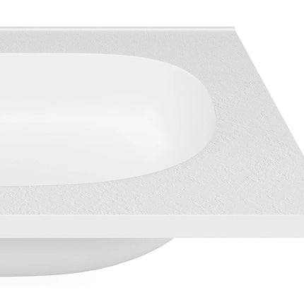 Vasque à encastrer rectangulaire finition mate avec vasque encastrée - Blanc - 60 cm - DS CONCEPT