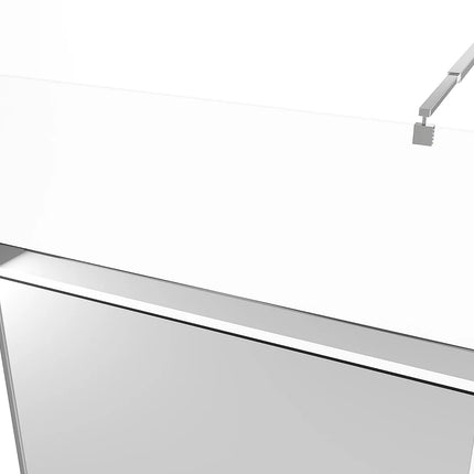 Paroi de douche effet miroir chromé - Argenté - 120 cm - ZENADO