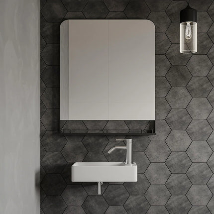 Lave-main suspendu avec vasque rectangulaire - blanc - 38 cm - Les Essentiels