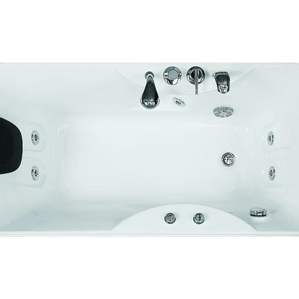 Baignoire balnéo posée avec jets hydromassants - Blanc - 150 cm - GAVINO