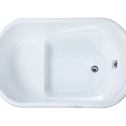 Baignoire sabot - 120 x 75 x 65 cm - Blanche - 165 L - PICCOLA