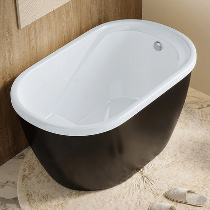 Baignoire sabot - 120 x 75 x 65 cm - Noire - 165 L - PICCOLA