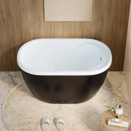 Baignoire sabot - 120 x 75 x 65 cm - Noire - 165 L - PICCOLA