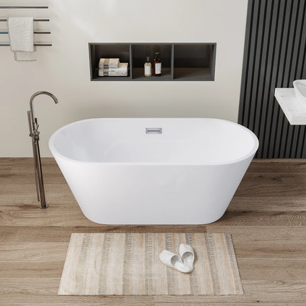 Baignoire îlot design - 150 x 70 x 58 cm - Blanche - 201 L - TWIGGY