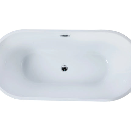 Baignoire îlot design - 150 x 70 x 58 cm - Noire - 201 L - TWIGGY