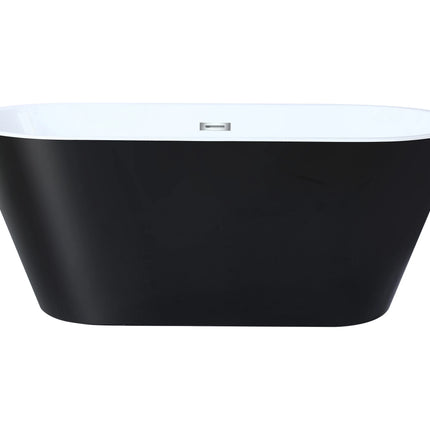 Baignoire îlot design - 150 x 70 x 58 cm - Noire - 201 L - TWIGGY
