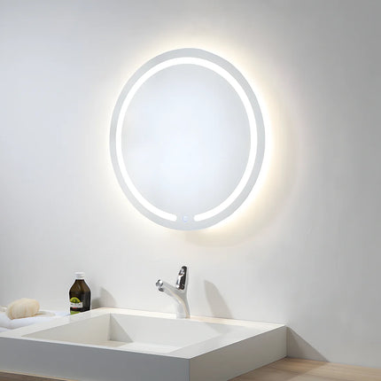 Miroir lumineux rond avec éclairage LED - Transparent - 60 cm - Les éphémères
