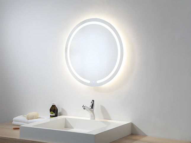 Miroir lumineux rond avec éclairage LED - Transparent - 60 cm - Les éphémères