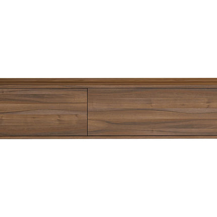 Meuble sous vasque suspendu avec double vasque - naturel foncé - 150 cm - ISAURE II