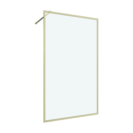 Paroi de douche à l'italienne finition dorée - 120 cm - AMBERI
