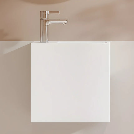 Meuble lave-main suspendu mat avec vasque intégrée - blanc - 40 cm - PUMORI