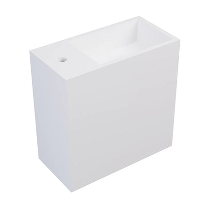 Meuble lave-main suspendu mat avec vasque intégrée - blanc - 40 cm - PUMORI