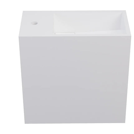 Meuble lave-main suspendu mat avec vasque intégrée - blanc - 40 cm - PUMORI