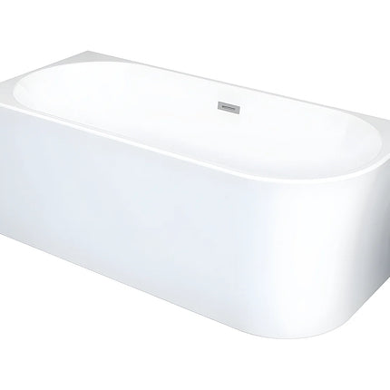 Baignoire d'angle asymétrique brillante à poser - Blanche - 170 cm - PONTICOLA