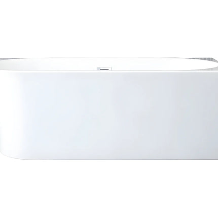 Baignoire d'angle asymétrique brillante avec bonde clic-clac - Blanche - 170 cm - PONTICOLA