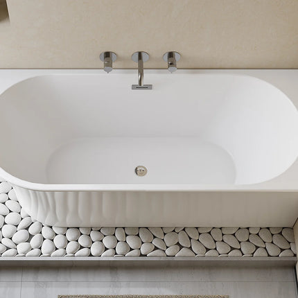 Baignoire d'angle asymétrique brillante avec bonde clic-clac - Blanche - 170 cm - PONTICOLA