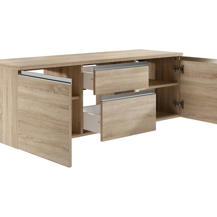 Meuble de salle de bain fonctionnel avec double vasque - Naturel clair - 150 cm - Good for Planet