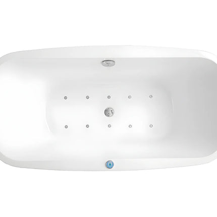 Baignoire balnéo avec LED intégrées - Blanc - 150 cm - SIRGAO